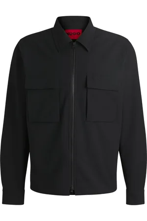HUGO BOSS Surchemise Oversize en seersucker déperlant