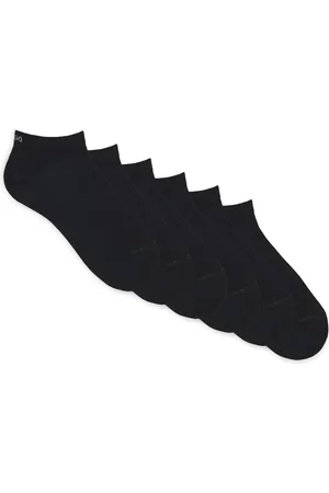 HUGO BOSS Lot de six paires de chaussettes basses en coton mélangé à logos