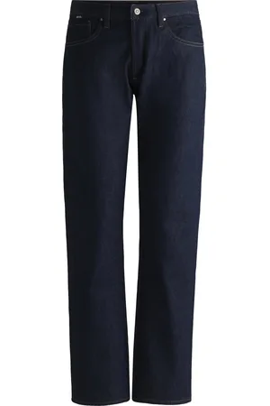 HUGO BOSS Jean droit en denim stretch confortable bleu brut