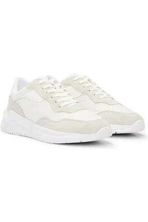 HUGO BOSS Baskets en mélange de matières avec similicuir et cuir suédé