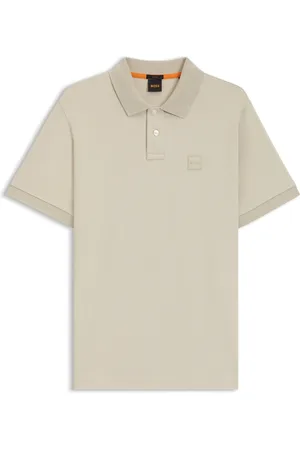 HUGO BOSS Polo Slim en coton stretch à patch logoté