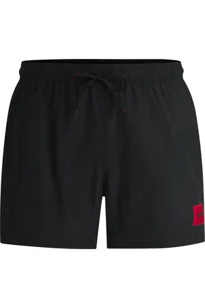 HUGO BOSS Short de bain entièrement doublé avec étiquette logotée rouge