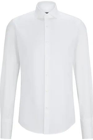 HUGO BOSS Chemise Slim Fit en coton stretch à poignets mousquetaires