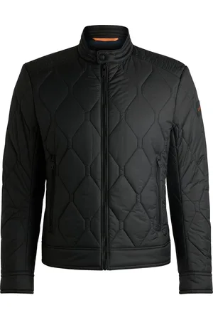 HUGO BOSS Blouson de motard déperlant avec motif matelassé