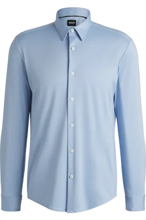 HUGO BOSS Chemise Slim en tissu stretch performant structuré