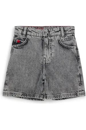 HUGO BOSS Short ample en denim de coton gris pour enfant