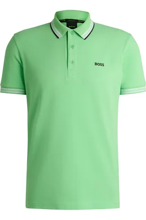 HUGO BOSS Polo Paddy en piqué de coton avec sous-col logoté