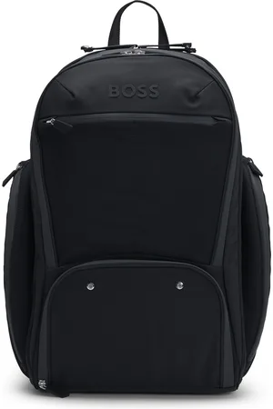 HUGO BOSS Sac à dos avec garnitures en métal argenté lisse