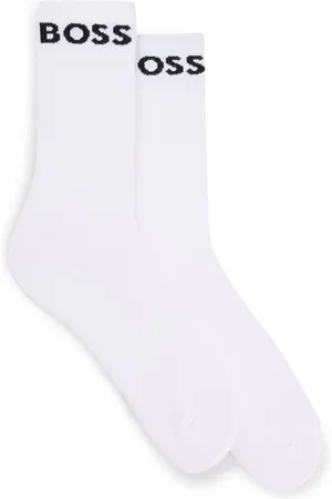 HUGO BOSS Lot de deux paires de chaussettes mi-mollet en maille stretch