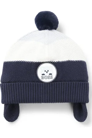 HUGO BOSS Bonnet en coton avec badge panda rouge pour bébé