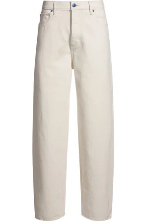 HUGO BOSS Jean Straight en denim écru avec poche style charpentier