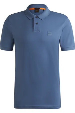 HUGO BOSS Polo Slim en coton stretch à patch logoté