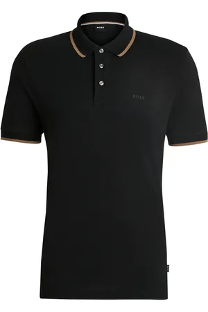 HUGO BOSS Polo en piqué de coton avec détail logoté