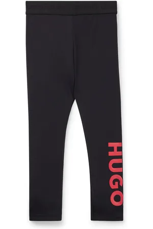 HUGO BOSS Legging pour enfant en tissu stretch à logo vertical imprimé