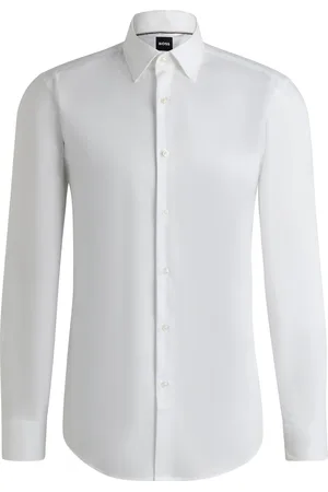 HUGO BOSS Chemise Slim en popeline de coton facile à repasser