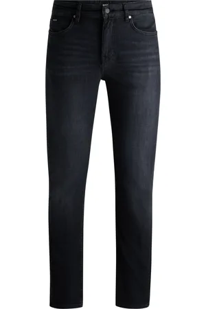 HUGO BOSS Delaware Jean Slim en denim noir italien très doux