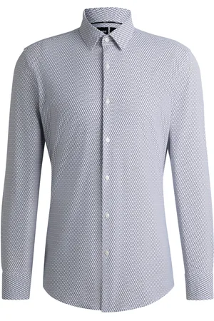 HUGO BOSS Chemise Slim en jersey stretch imprimé performant
