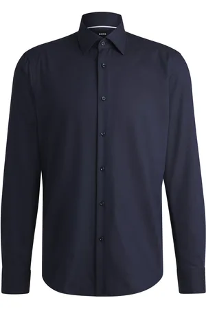 HUGO BOSS Chemise Regular en coton stretch à micro motif