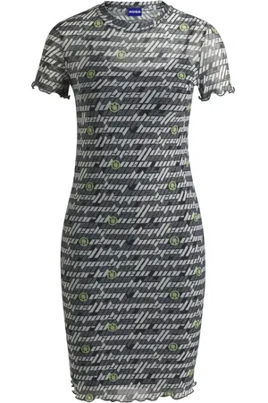 HUGO BOSS Robe ajustée en mesh stretch à imprimé numérique
