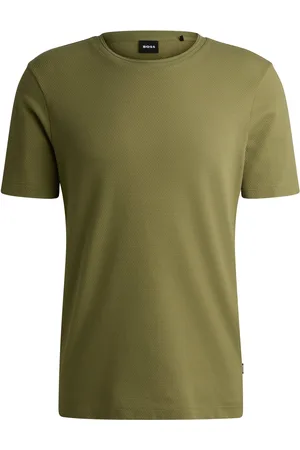 HUGO BOSS T-shirt en coton mélangé à la structure jacquard effet bulle