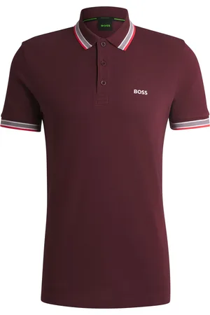 HUGO BOSS Polo Paddy en piqué de coton avec sous-col logoté