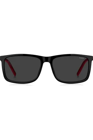 HUGO BOSS Lunettes de soleil noires avec branches bicolores
