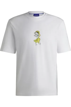 HUGO BOSS T-shirt en jersey de coton à motif animalier graphique