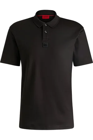 HUGO BOSS Polo en coton interlock avec logo revisité