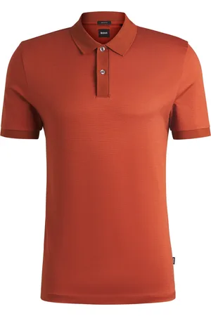 HUGO BOSS Polo en coton mercerisé à micro motif