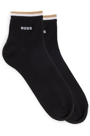HUGO BOSS Lot de deux paires de chaussettes à rayures emblématiques au niveau des chevilles