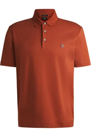 HUGO BOSS Polo en coton mercerisé à double monogramme