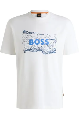 HUGO BOSS T-shirt en jersey de coton avec logo artistique