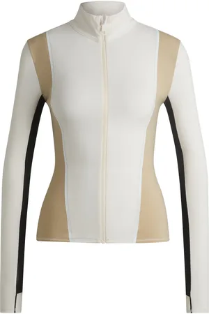 HUGO BOSS Sweat zippé en tissu stretch color block