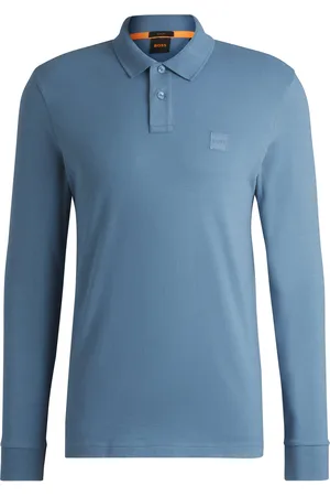 HUGO BOSS Polo Slim en coton stretch à patch logoté