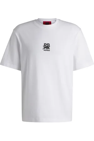 HUGO BOSS T-shirt x RB en jersey de coton avec logo en carbone