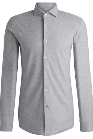 HUGO BOSS Chemise Slim en jersey piqué de coton