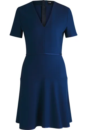 HUGO BOSS Robe à col V en matière stretch