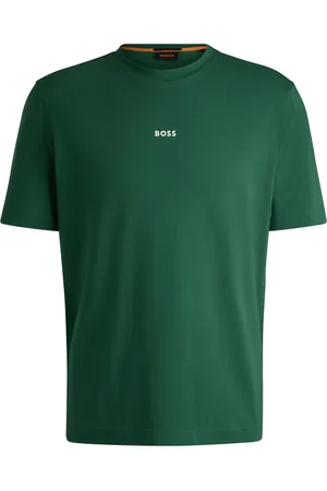 HUGO BOSS T-shirt Relaxed en coton stretch à logo imprimé