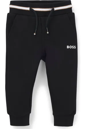 HUGO BOSS Bas de survêtement en coton mélangé avec logo imprimé pour enfant