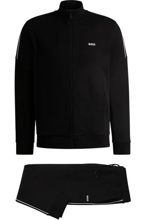 HUGO BOSS Ensemble de survêtement en coton interlock avec détails de logo
