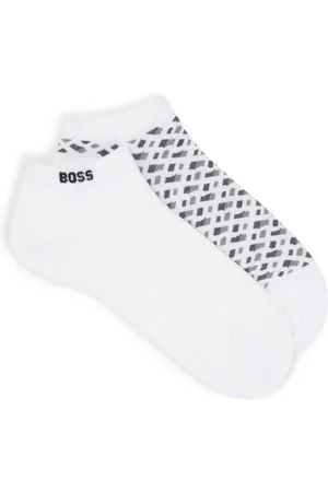 HUGO BOSS Lot de deux paires de chaussettes basses en coton mélangé