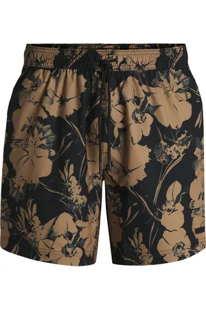 HUGO BOSS Short de bain avec imprimé à fleurs et rayures latérales
