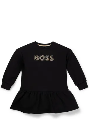 HUGO BOSS Robe à manches longues et logo artistique pour enfant