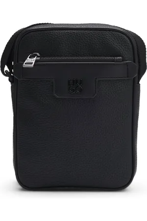 HUGO BOSS Sac reporter en similicuir grainé à logo revisité