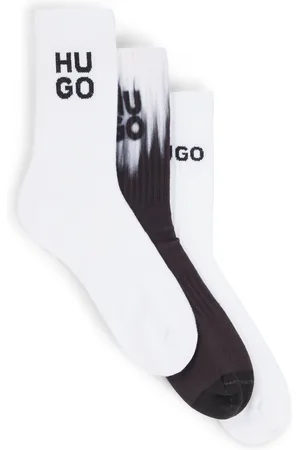 HUGO BOSS Lot de trois paires de chaussettes basses avec logos