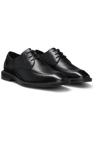 HUGO BOSS Chaussures derby en cuir à double surpiqûre