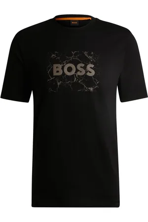 HUGO BOSS T-shirt en jersey de coton avec logo artistique