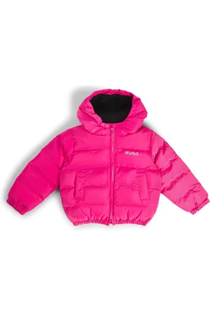 HUGO BOSS Doudoune à capuche pour enfant avec logo imprimé brillant