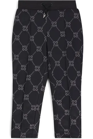 HUGO BOSS Bas de survêtement ample pour enfant, avec logo imprimé revisité