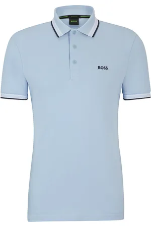 HUGO BOSS Polo Paddy en piqué de coton avec sous-col logoté